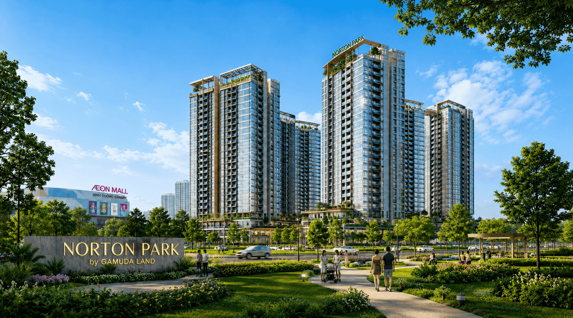 Norton Park là tổ hợp đô thị sinh thái hiện đại, được Gamuda Land kiến tạo không gian sống xanh đẳng cấp cùng hệ thống tiện ích thượng lưu chuẩn quốc tế. Norton Park tọa lạc trên trục đường đại lộ Bình Dương, mang đến cho cư dân không gian sống sang trọng, đẳng cấp, tiện nghi.